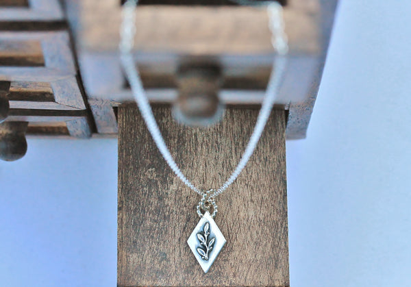 Winter Berry Diamond-Shape Necklace