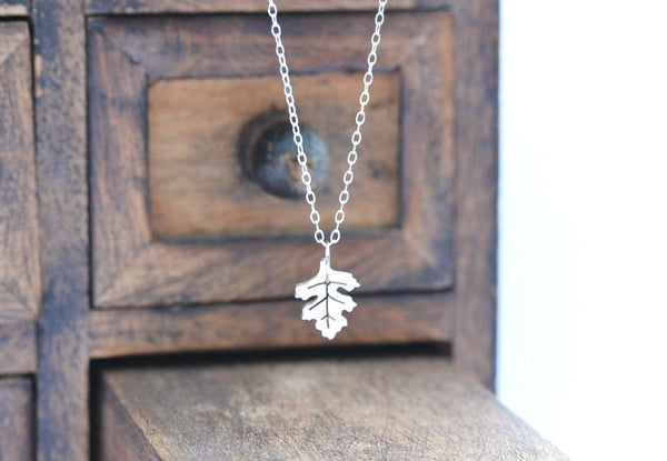 Tiny Hawthorn Leaf Necklace