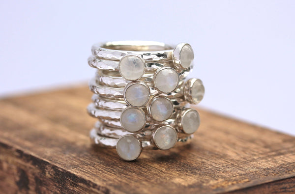 Moonstone 5mm Stacking Ring