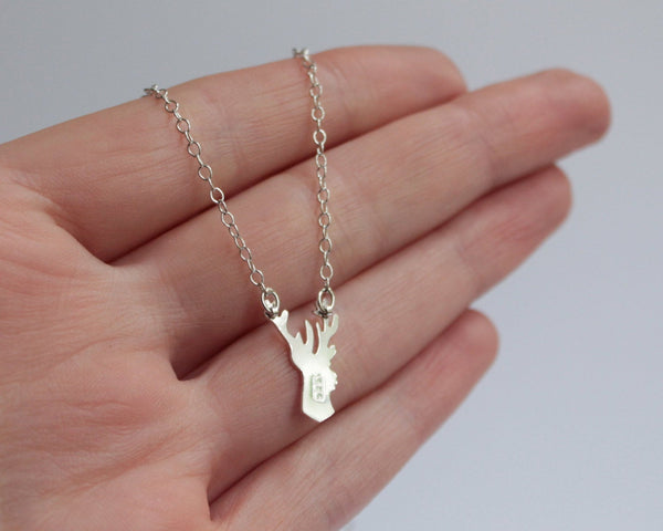 Tiny Stag Necklace