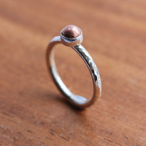 Copper Nugget Stacking Ring