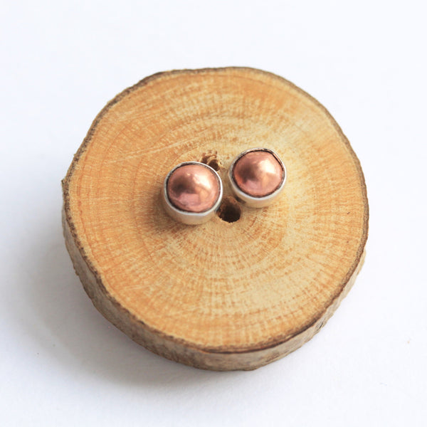 Copper Nugget Earrings